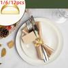 1/6/12pcs D-shaped Napkin Ring Buckles Modern Minimalist Dinnig Table Decoration  Kitchen
