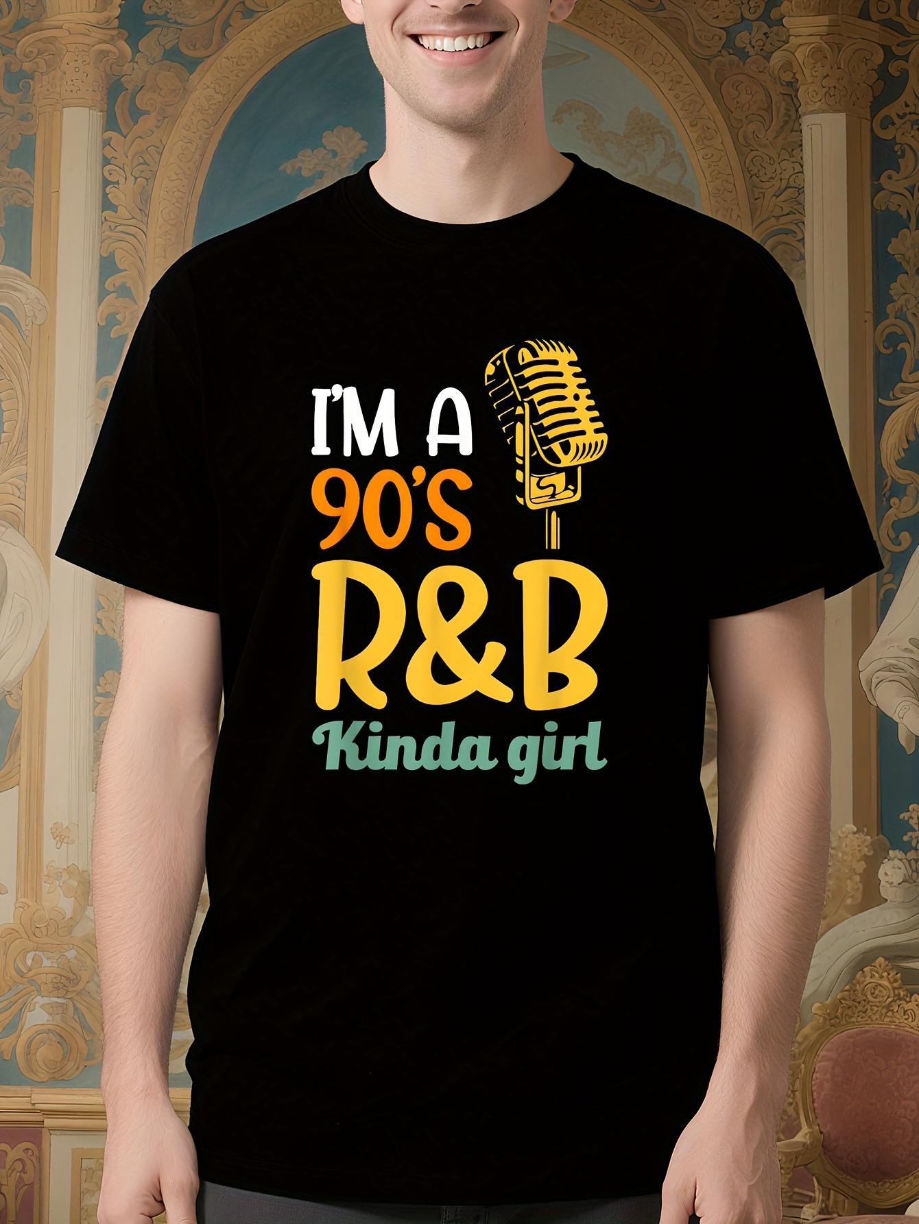 90 s RandB Retro Graphic Tshirt - Vintage Music Print wit... S
