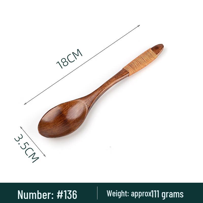 Abay Japanese Style Solid Wood Lacquered Spoon