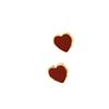 Vintage Wine Red Heart Earrings Elegant High-end Studs Silver Needle Versatile Fashionable Personality Ear Jewelry