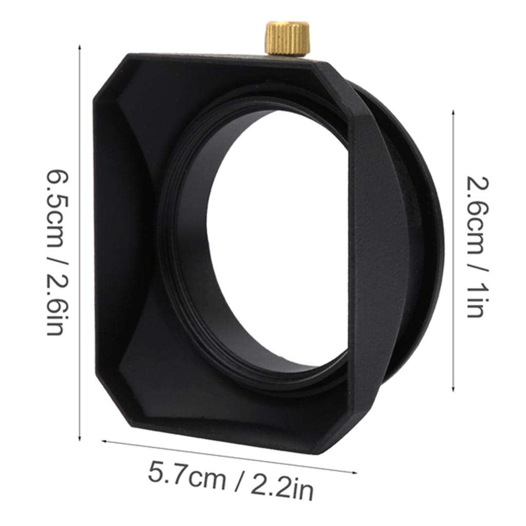 Square Lens Hood Shade Accessory for Mirrorless Cameras Digital Video Camera Lens Filter(58mm)