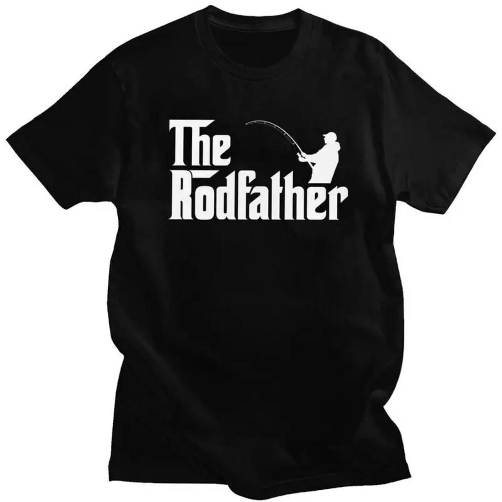 Custom The Rodfather Fishing T Shirts Men Short-Sleeve Fisherman Fish Gift T-shirts Casual Tee Tops Pure Cotton Slim Fit Tshirt