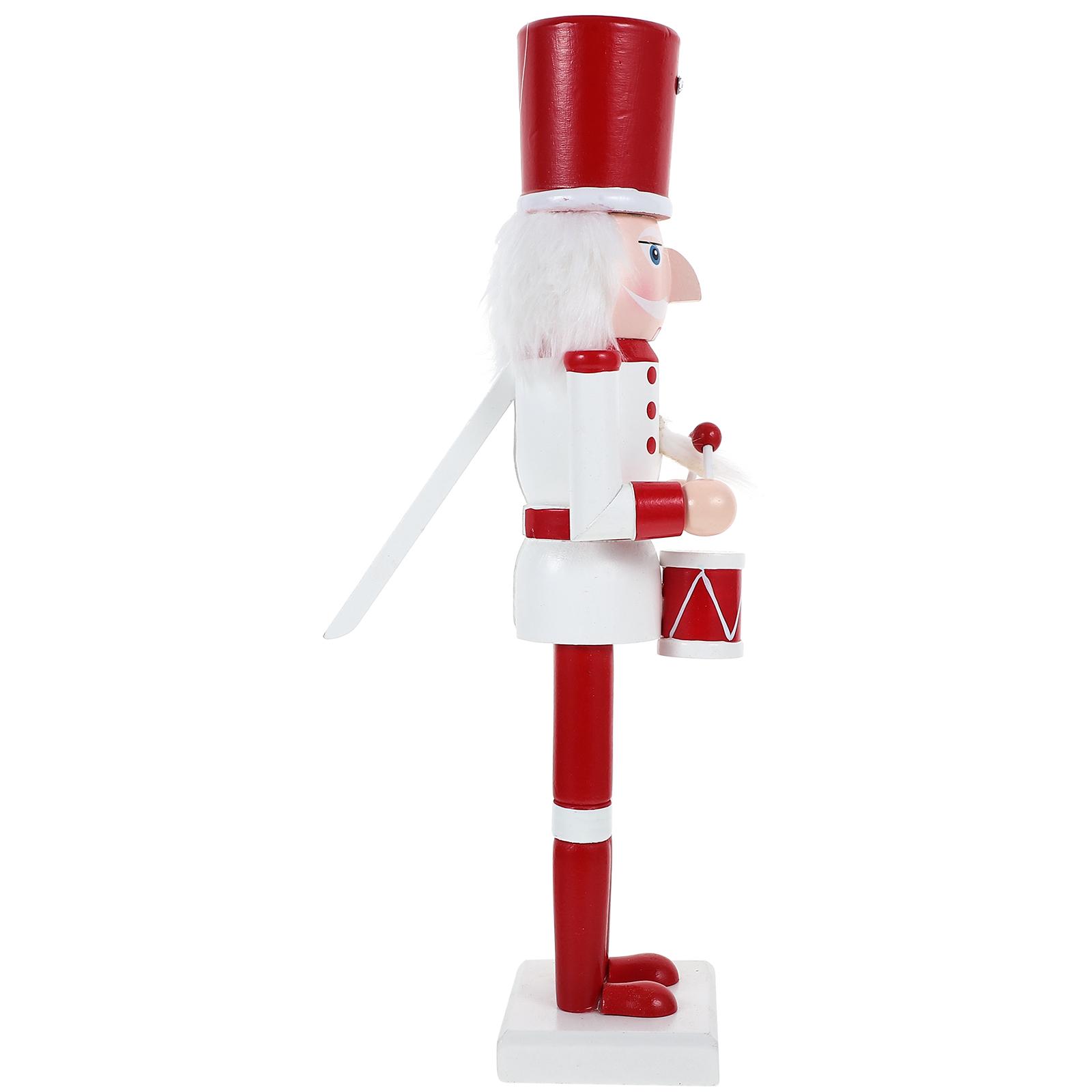 CIMAXIC Christmas Wood Craft Nutcracker Figure Xmas Decor Desktop Ornament Holiday Gift