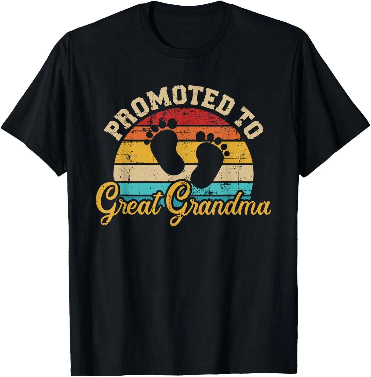 Promoted to Great Grandma vintage Tee Gift Unisex T-Shirt XL