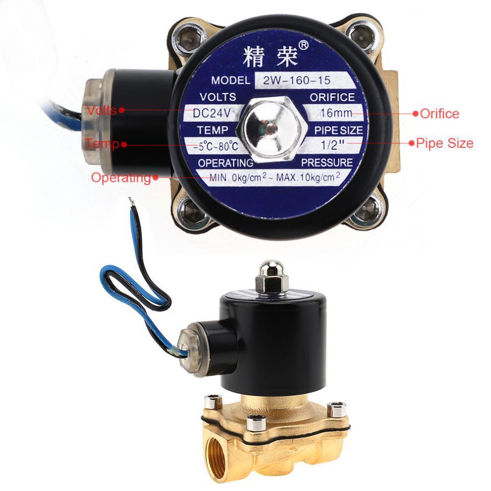 Válvula Solenoide Eléctrico De Latón AC220V G1//2/" aire agua interruptor normalmente cerrado
