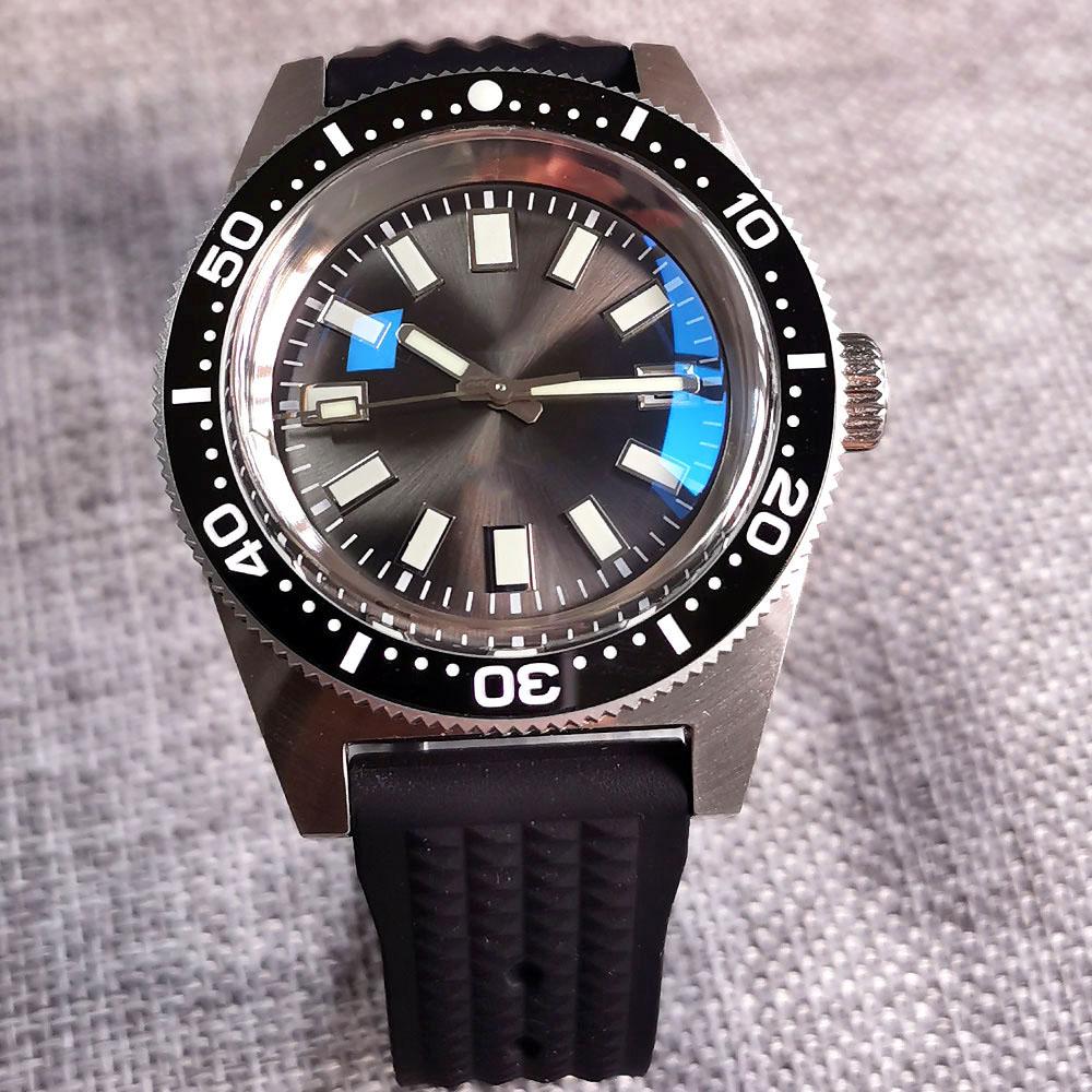 Tandorio 41mm 62MAS 30ATM Black/Grey/Blue Dial