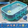 Inflatable Children's Swimming Pool with Slide - No Inflation Needed, Thickened Foldable Design for Home and Outdoor Use