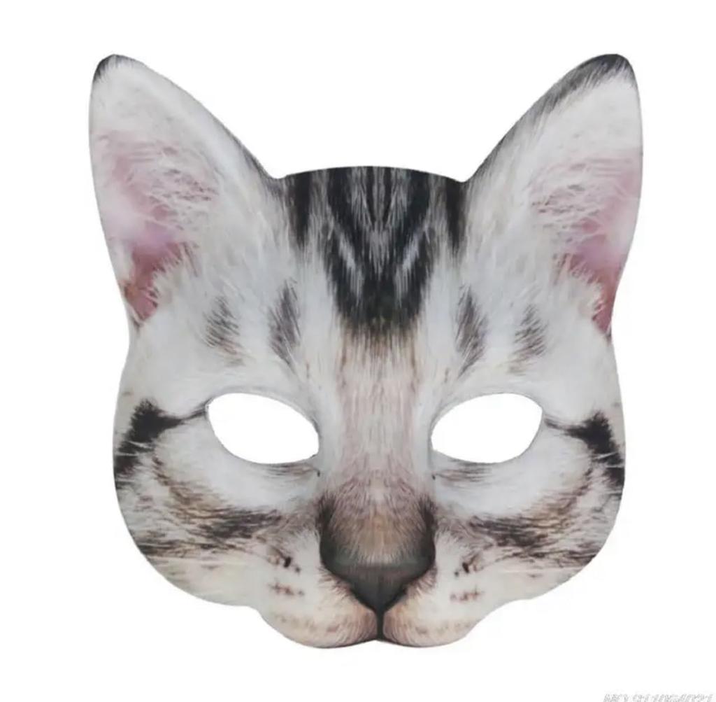 Cat Half Cat Cosplay YouTube Costume Animal Unisex Mask, Mask, Headgear, Filming, Mask, Mask, Funny, Party, (6)
