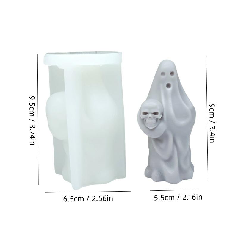 Ghost Silicone Mould Gypsum Plaster Ghost Candle Mold Ghost Mould Handmade Halloween Molds For Home Decor Holiday Gifts Diy
