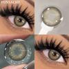 FUNSACHY Natural Contact Lenses 2pcs Blue Green Contact Lenses Color Eye Makeup Gray Pupil and Eyes Color Fashion Beauty Lenses