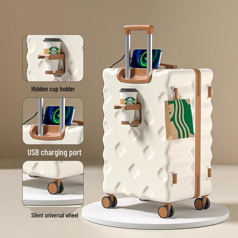 Stylish 24-inch Spinner Suitcase with Password Lock 24 inches