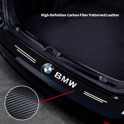 New Carbon Fiber Car Rear Trunk Bumper Guard Stickers For Performance E39 E90 E36 E46 G22 F25 F20 F15 F40 F36 G30 G20 G05