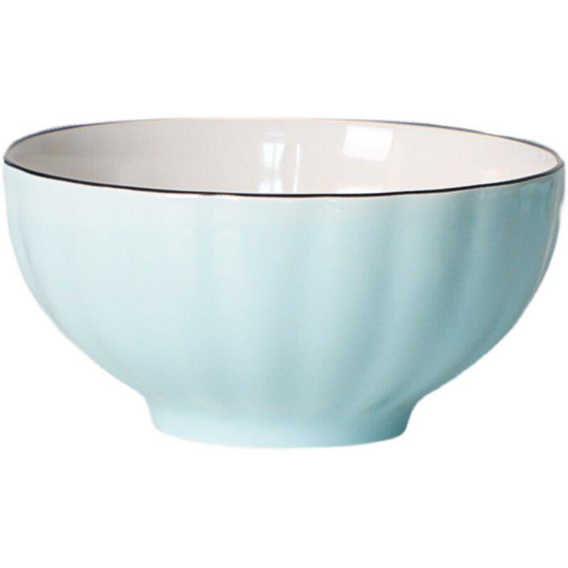 Set of 4 Large Japanese-Style Pumpkin Cartoon Noodle Bowls - Cute & Personalized Tableware