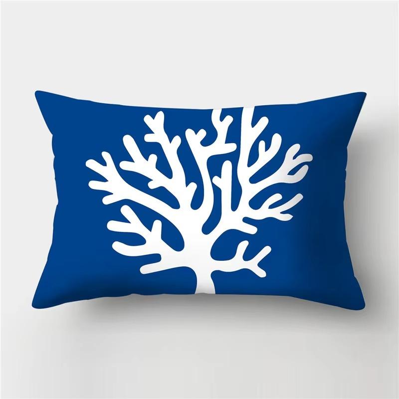 30*50 cm Zwierzęta Morskie Seria Niebieska Wzór Nadruk Dekoracja Sofa Salon Dom Poliester Prostokątna Poszewka na Poduszkę Poduszka