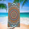 Classical Floral Pattern Bath Towel Microfiber Soft Water Absorbing Breathable For Girl Kids Decorative Cartoon Beach Towel