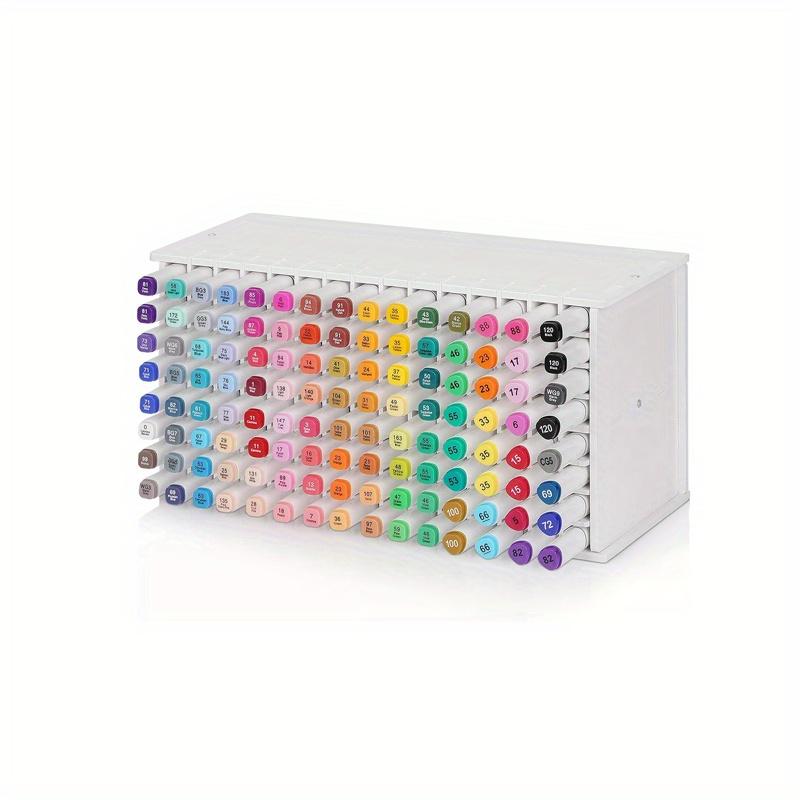 72/120 Slot 1pc High Capacity Marker Pen Holder with Detachable Dividers,suitable for Office&study Room&Art Drawing Marker Pen Storage.