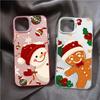 For IPhone 16 Pro Max Cute Merry Christmas Phone Case for IPhone 13 11 12 15 Pro Max Mini 14 Plus New Year Gift Matte Hard Cover