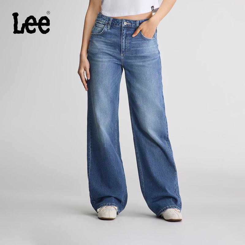 Lee Women s Mid-Blue 101 Classic Straight Jeans S