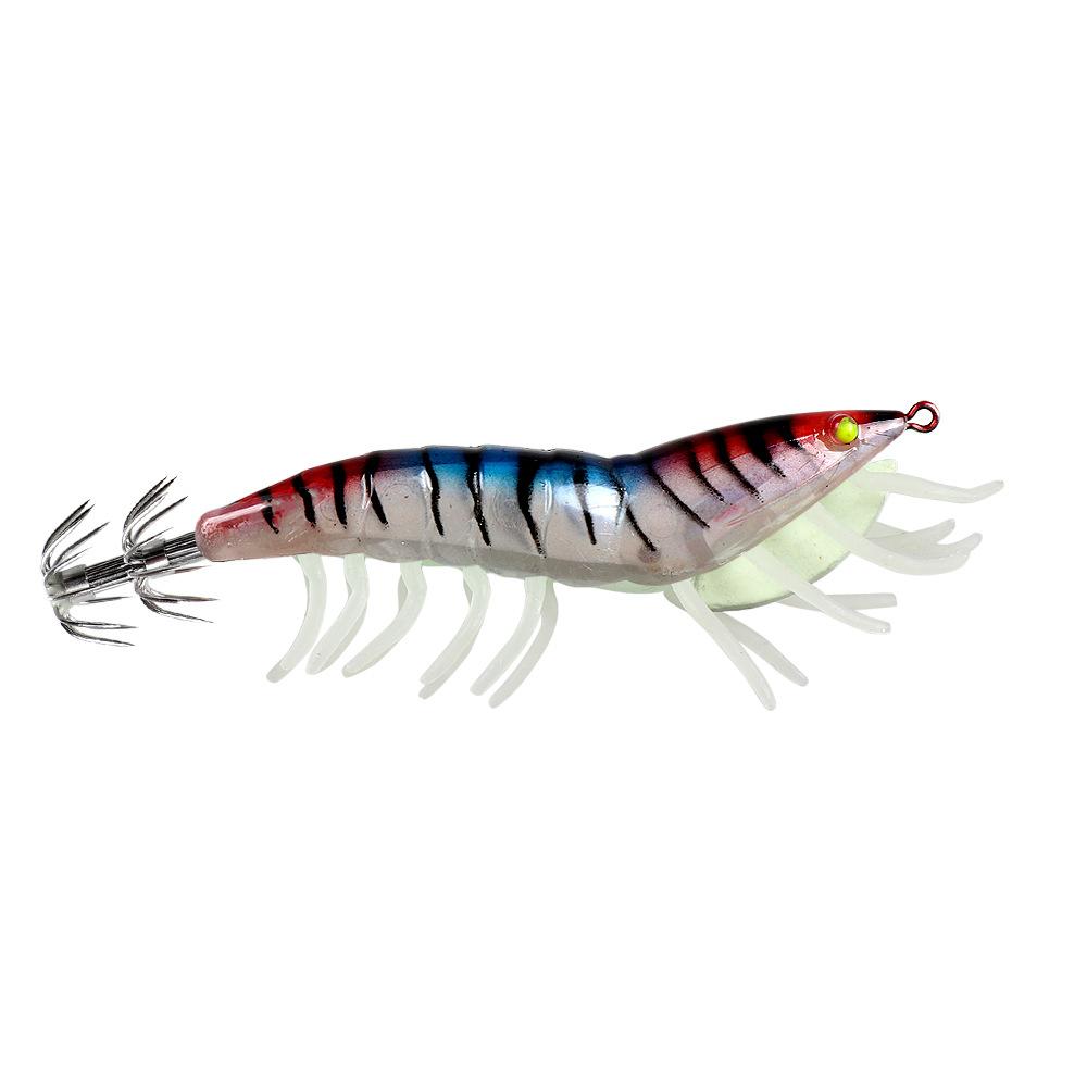 Umbrella-shaped Hook Luminous Fake Shrimp Bait12cm22gSea Fishing Lure Night Fishing Squid Special Bait