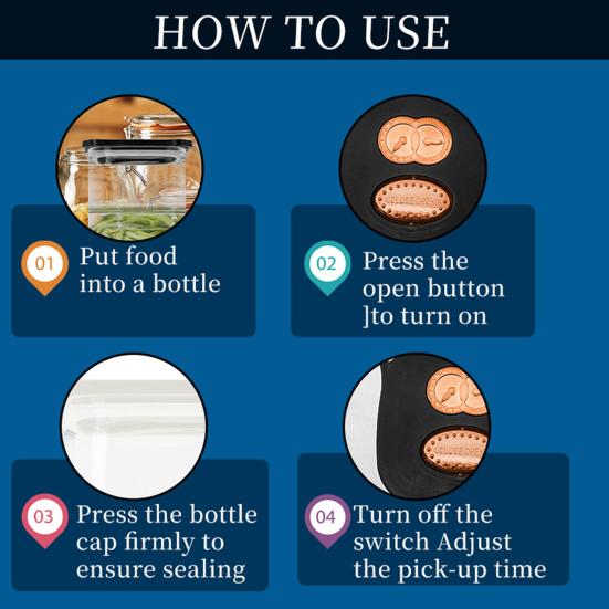 Pickle Jar with 2 Forks Dry Wet Separation Pickle Juice Separator Jar Large Capacity Leakproof Pickled Vegetable Airtight Container