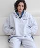 Another Office Woman Women Gymnasium Half Zip-Up Hoodie (White - Melange)