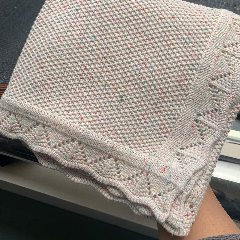 Nordic Baby Cotton Knit Yarn Swaddle and Stroller Blanket