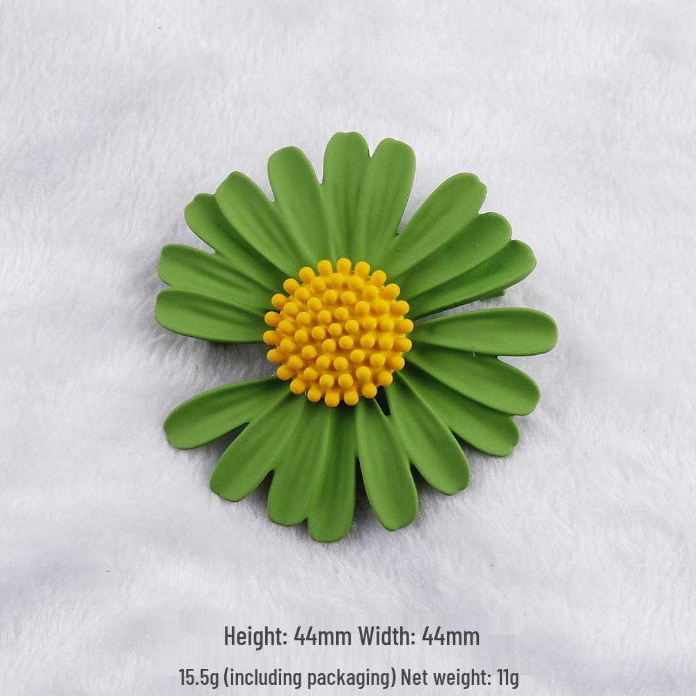 Drip Oil Small Daisy Brooch - Women's Anti-Exposure Corsage Pin Buckle, High-End Clothing Accessory.