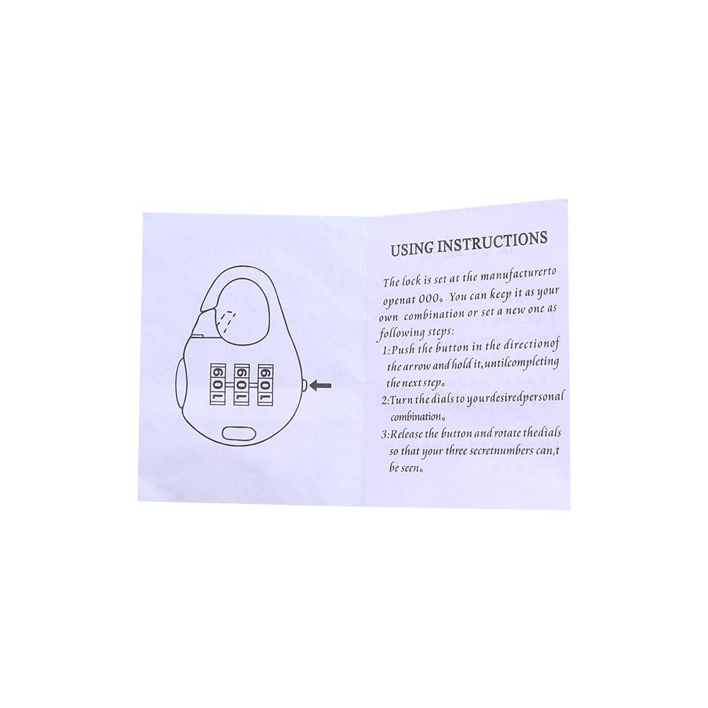 Zinc Zinc Zinc Alloy 1Pcs Student Dormitory Digit Code Password Durable Zipper Lock Padlock Lock Trolley Case