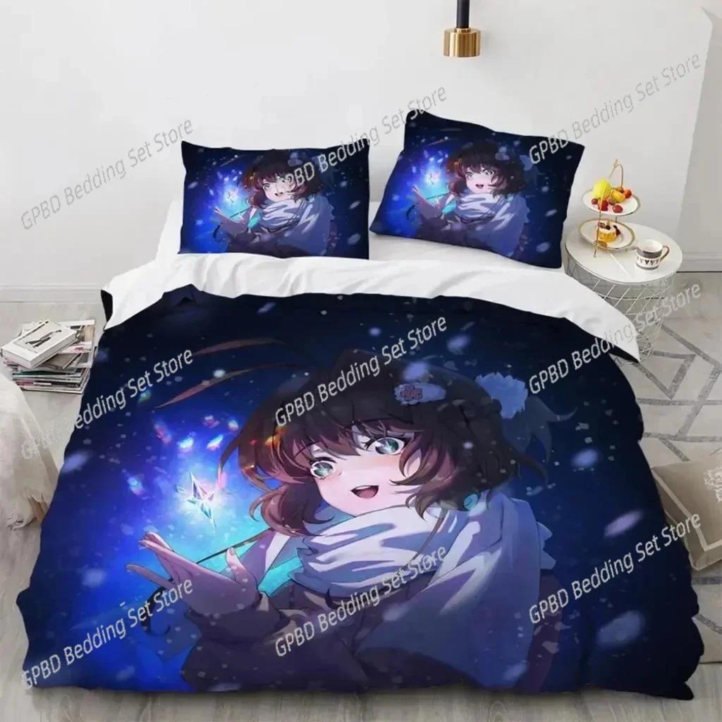 Comforter Anime Cardcaptor Sakura Bedding Set 3D Printed Suitable For Bedroom Kids Home Textile