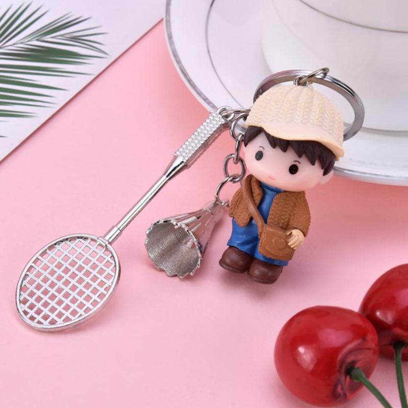 

Креативный мини-брелок для ключей «Бадминтон» Креативный мини-брелок для ключей «Бадминтон» Милые украшения Мемориальный брелок для ключей Подвесная сумка Автомобильные аксессуары