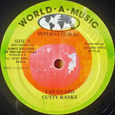 12inch Record CUTTY RANKS - Tan Guard NONE World-A-Music I Jamaica Reggae, Ska & Dub Used