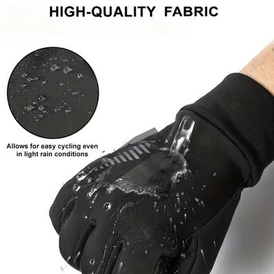 Winter Warm Gloves for Men Windproof Waterproof Anti Slip OutdoorCycling Thick Fleece Lined Touch Screen Gloves for Cold Weather