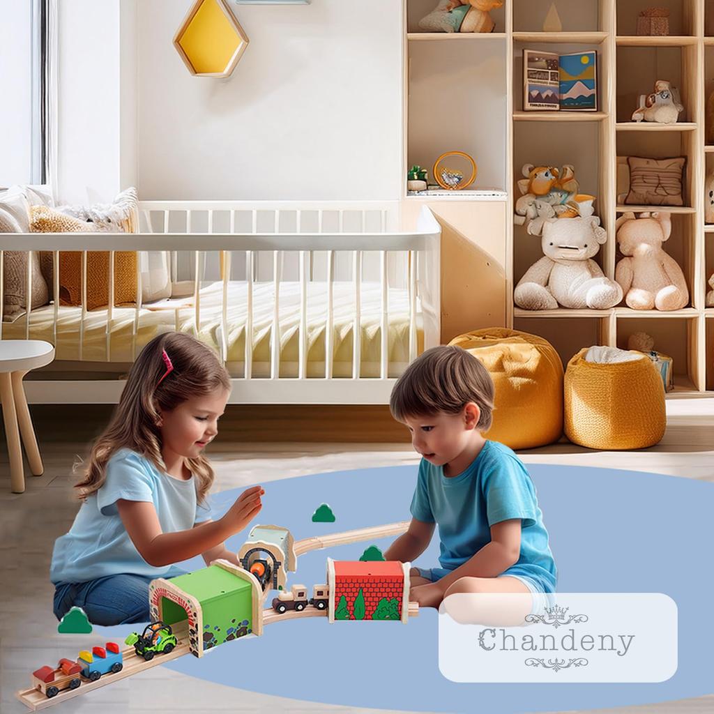 Tunnel for Toy Wooden Building Home Gift [Shandini] Railways, Toy, Blocks, Red, Cute, Kids, Play,