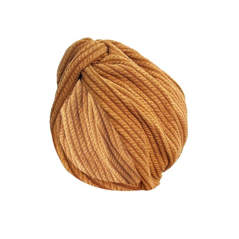 Thick Elastic Headscarf Hat Ethnic Style Cross Twist Hat Fashionable Versatile Headscarf Warm Chemotherapy Hat Hats & Caps Women’s