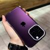 Luxury Transparent PC Shockproof Bumper phone case for iphone 16 15 14 13 12 11 Pro Max Plus Metal buttons cover