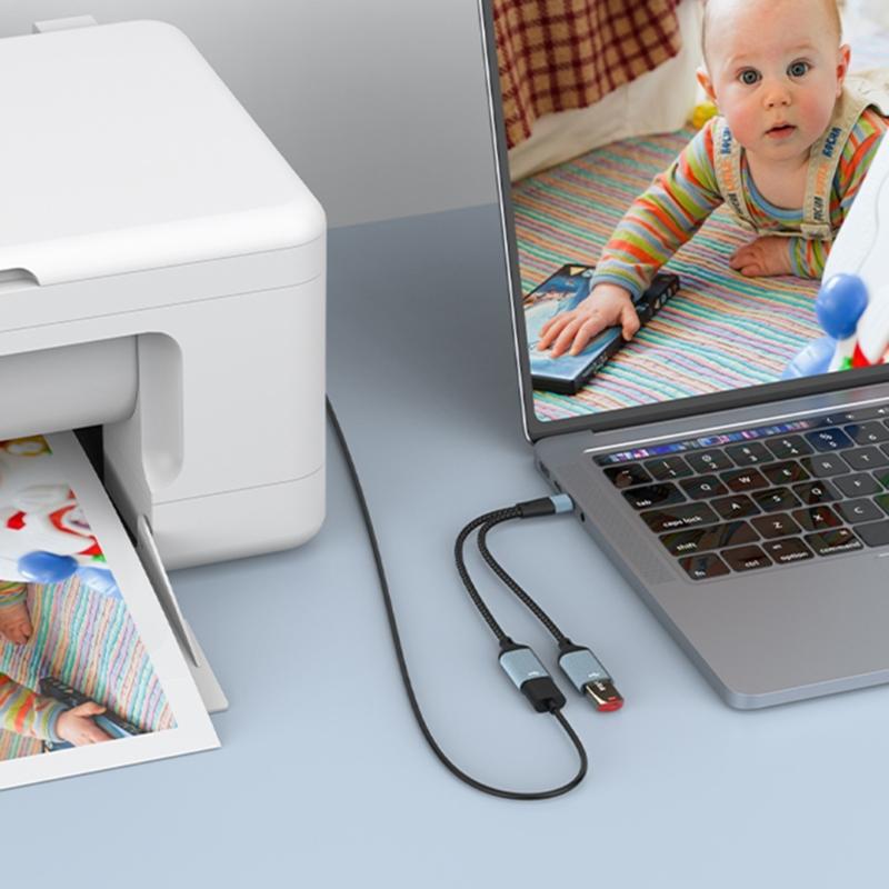 2/3Port USB Extender Cable with Fast 480Mbps Data Transfer 1.5A Charging For PC Laptop Printer Mouse