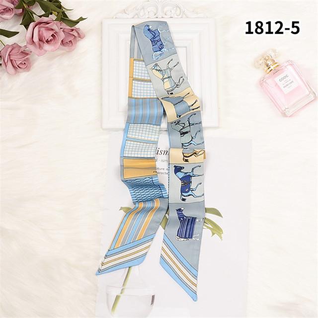 Luxury Horse Cloak Brand Scarf Fashion Design 100% Silk Scarf Women Headwear Skinny Bag Hair Scarves Neckerchief