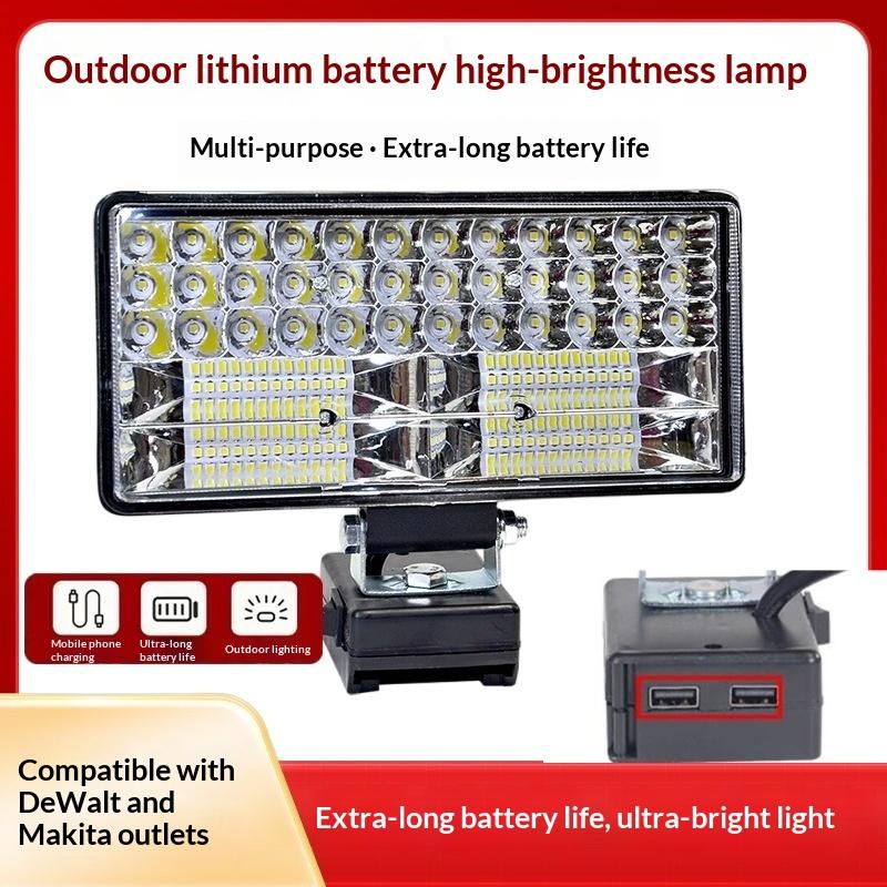 1 Stück 3/4/5/8 Zoll Tragbarer LED-Scheinwerfer Kabellose Handleuchte Kompatibel mit Für 18-V-20-V-Akku Für Außenarbeiten Angeln