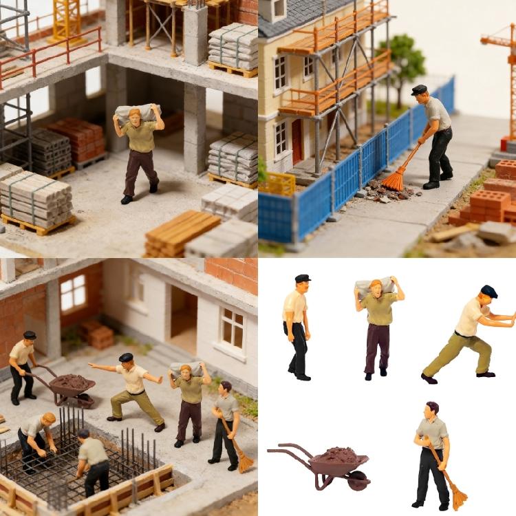 Precisions Crafted 1:64 Scale Resin Construction Scene Model For Enthusiasts And Hobbyists
