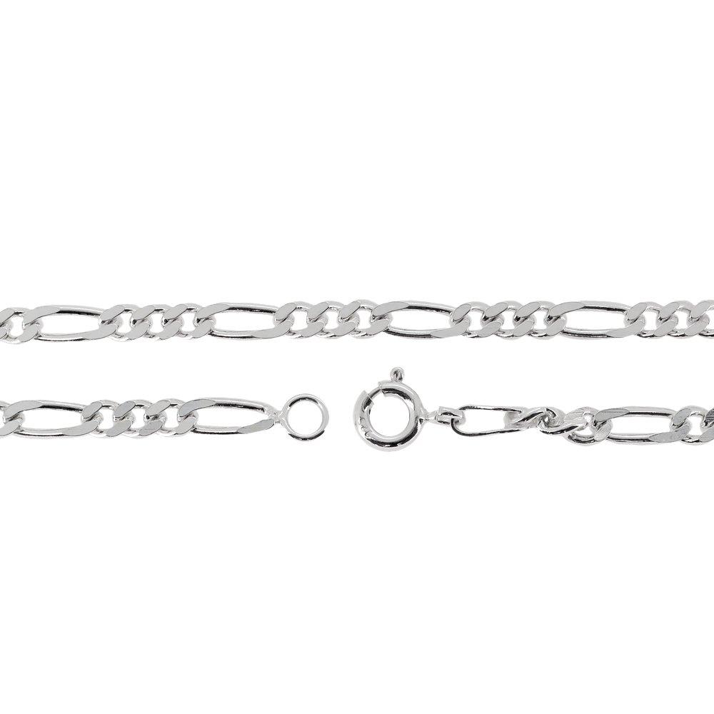 [Shinjuku Gin No Kura] Figaro Chain Silver 925 Men's Anklet, Simple Design