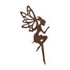 Garten Eisen Elf Blumenfee Stange Metall Garten Blumenfee Skulptur für Frau Mutter Tochter Braun
