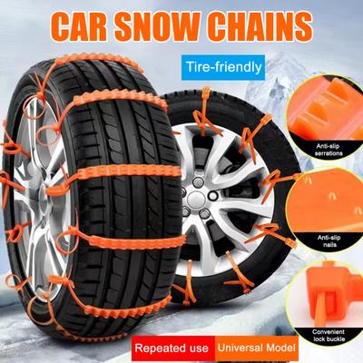 20/30Pcs Car Snow Chains Superior Traction Quick Easy Installation Zip Tie Mounted Tire Snow Chains Universal Fit for 6.5-10.5 Inch Tires