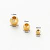 50/100pcs 14K 18K Gold Color Plated Brass Hole 2 3 4mm Round Beads Spacer Beads Bracelet Diy Jewelry Accessories