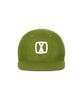 Bajal Va Square Applique Wool Baseball Cap Olive