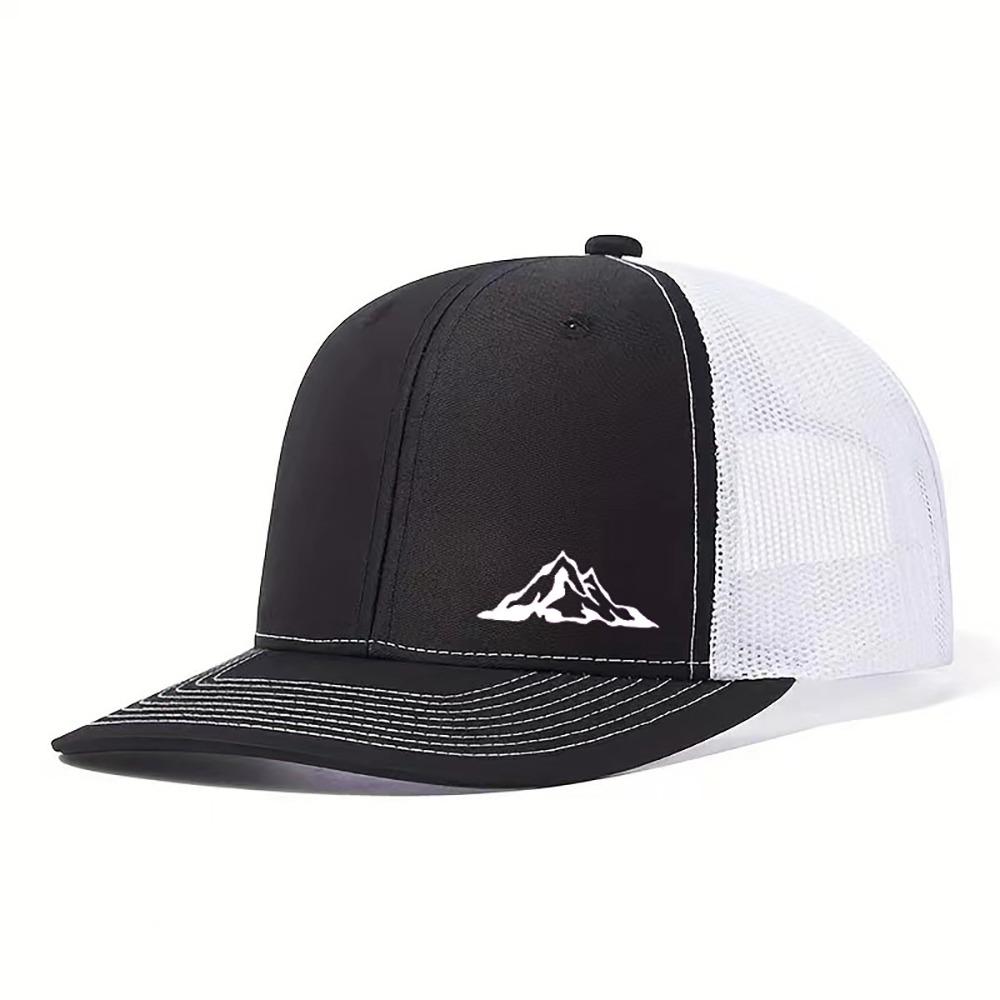 Retro Bergkette Stickerei Baseballkappe Verstellbar Hip-Hop Netzkappen Sonnenschutzmützen für Männer Frauen