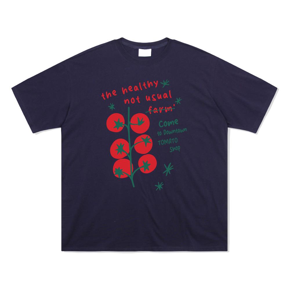 Nasyujeueol Tomato Shop Short Sleeve T-Shirt [Navy]