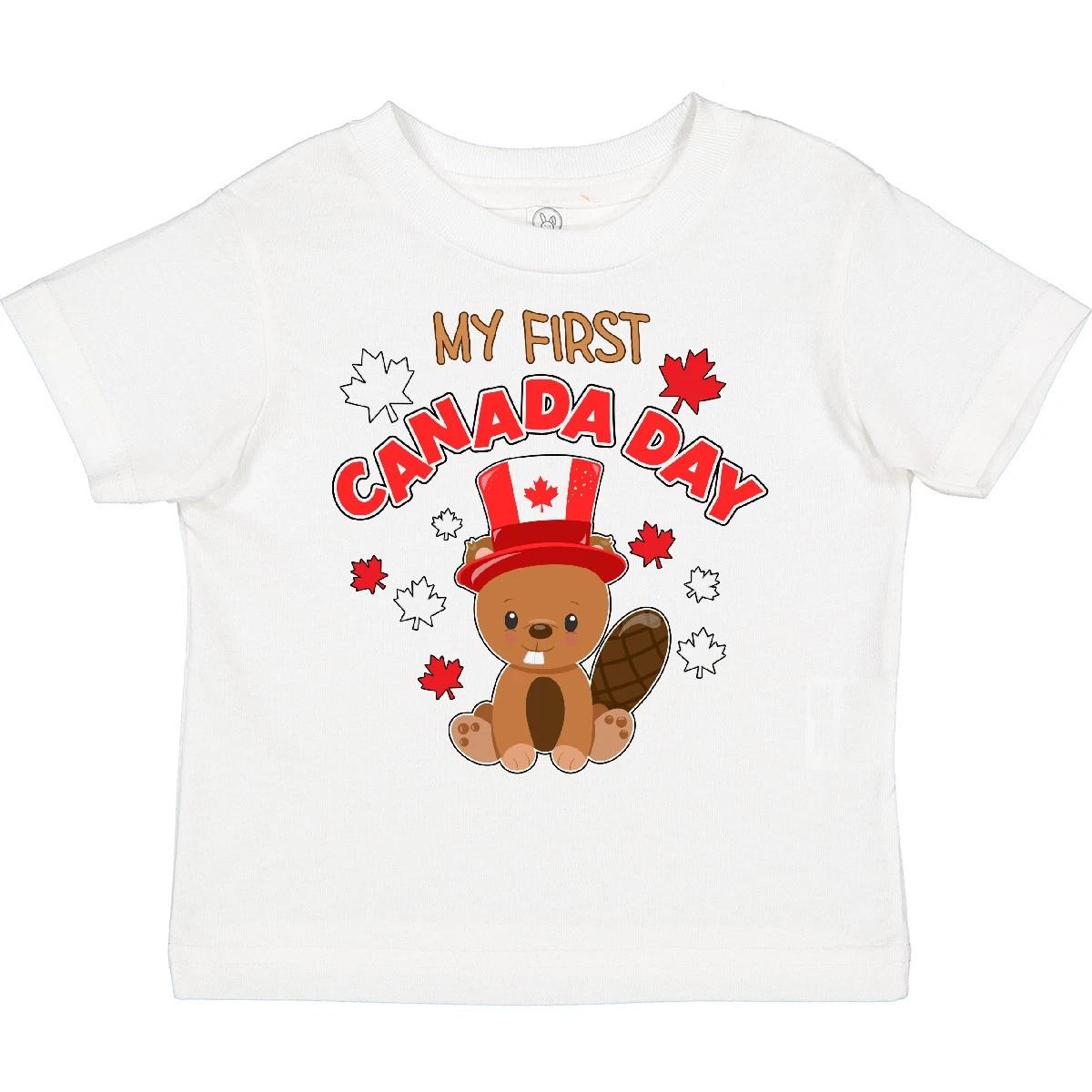 Inktastic My First Canada Day Toddler T-Shirt Happy Kids Canadian Leaf Child Kid 120