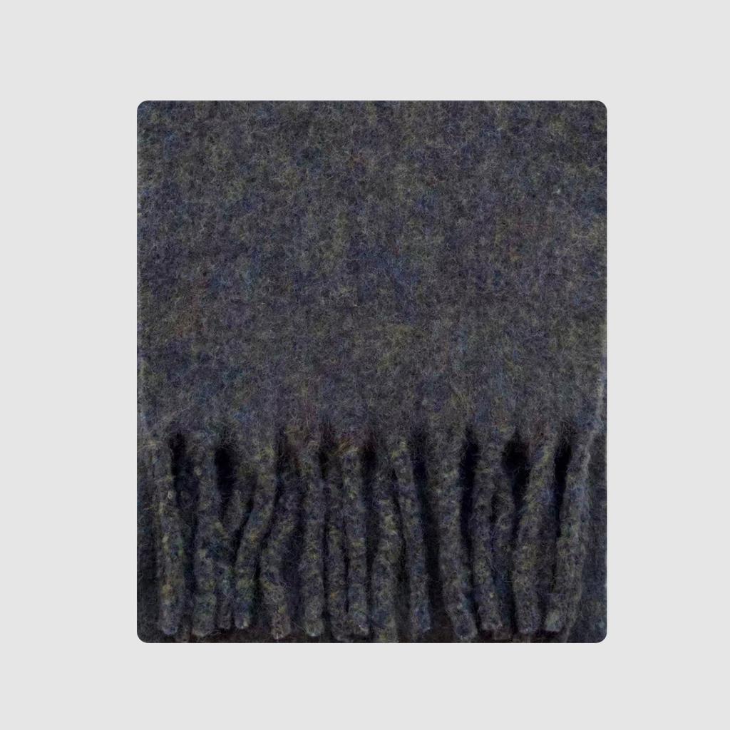 Colorful Silk Floral Mixed Color Scarf for Women in Winter Thickened Korean Style Soft and Waxy Solid Color Scarf