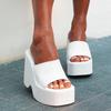2025 Summer Chunky Platform Sandals Thick-soled Women's Shoes High-heeled Slippers Large Size 36-43 Beach Slides Women Zapatos