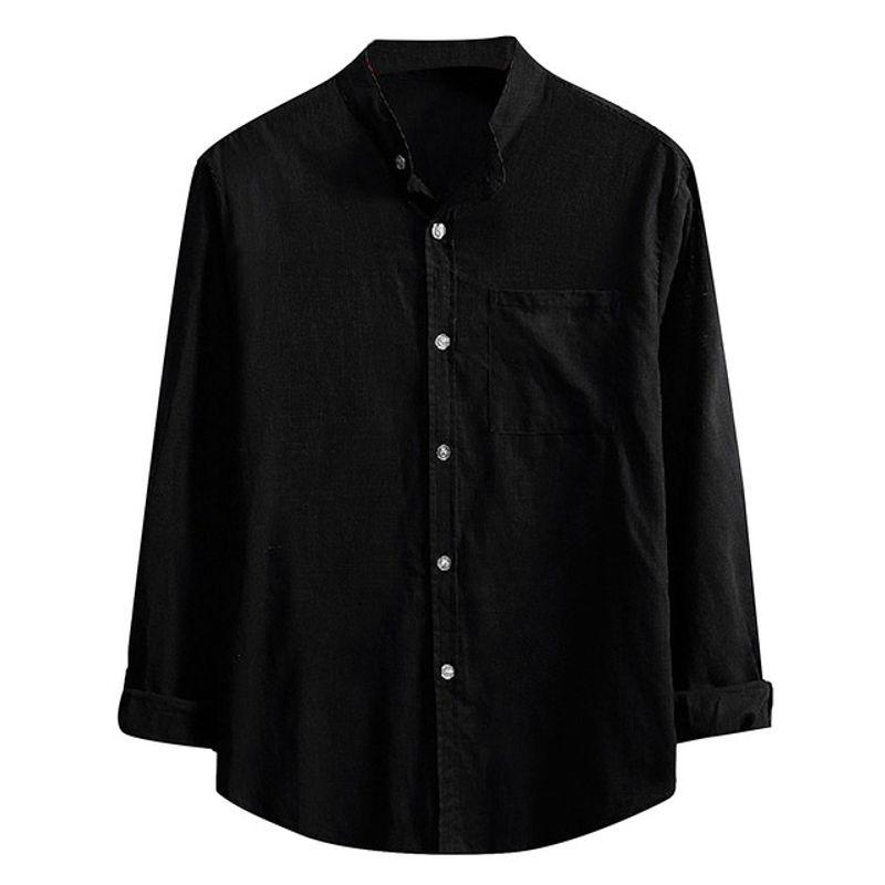 

Приталенная рубашка с лацканами и длинными рукавами на пуговицах Приталенная рубашка с лацканами и длинными рукавами на пуговицах black L